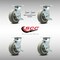 Service Caster 6 Inch SS Thermoplastic Caster Set with Roller Bearing 4 Brake 2 Swivel Lock SCC SCC-SS30S620-TPRRF-TLB-BSL-2-TLB-2 - alternate 1